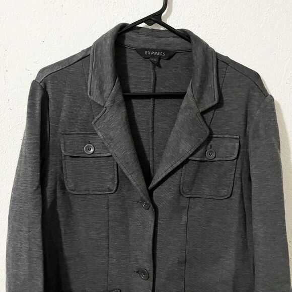 Express Gray Pea Coat Size 9 / 10 - Picture 2 of 7